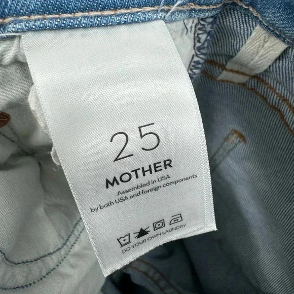 Mother|| The Insider Crop Step Fray Hem Jeans Thrilling Shots Size 25 B2331 - Picture 7 of 8